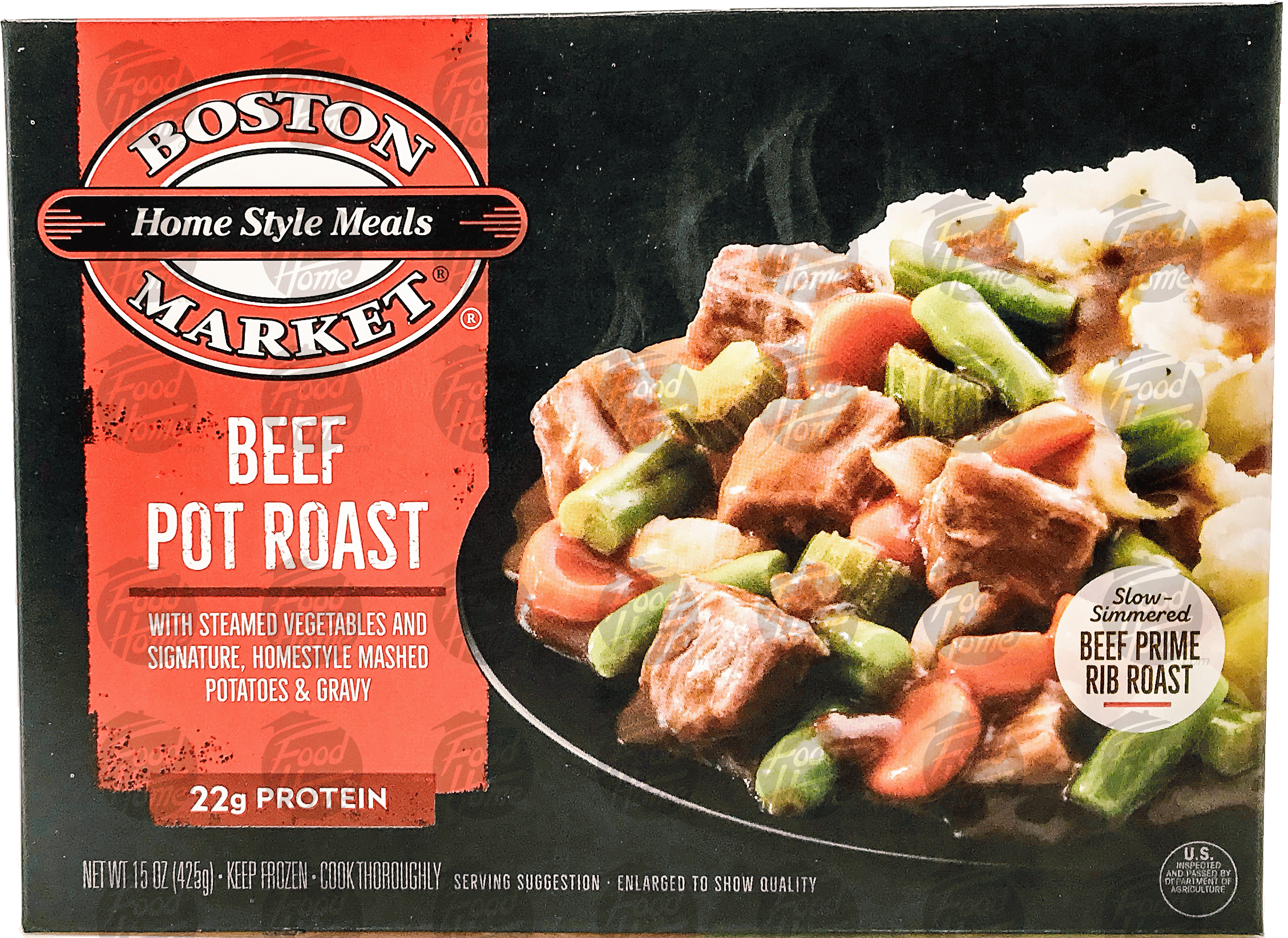 Boston Market Home Style Meals beef pot roast with gravy, vegetables, & home style potatoes Full-Size Picture